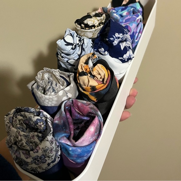 Nursing Scrub Cap with Ribbon Ponytail - Flower Butterfly - Picture 3 of 4